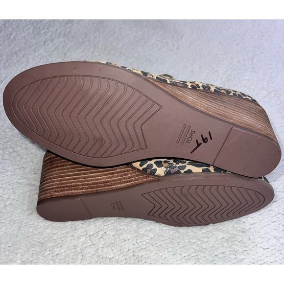 TOMS Sadie Leopard-Cheetah Round Toe Bootie Casual Boots Ankle Mid Heel - sz 7.5 - Picture 7 of 12
